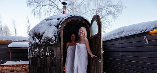 Experiencia en carruaje de sauna en Rovaniemi